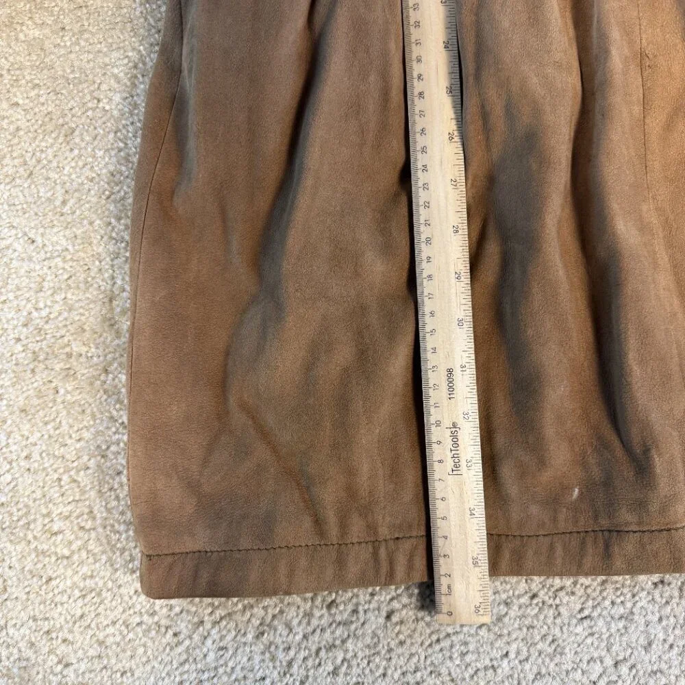 Wilsons Vintage Adventure Bound Brown Suede Jacket Coat Parka Hood Size Large